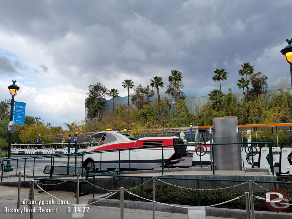 The parking lot trams have resumed normal operation.  Nice to have that option again.