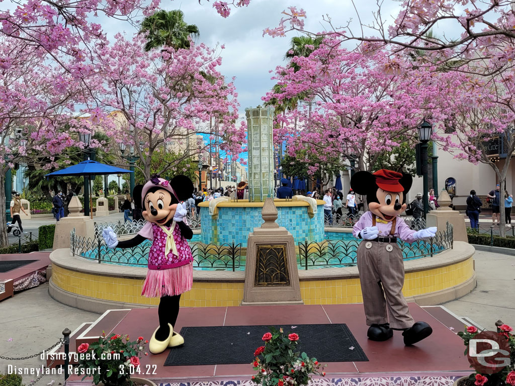 Mickey and Minnie Mouse in Carthay Circle.