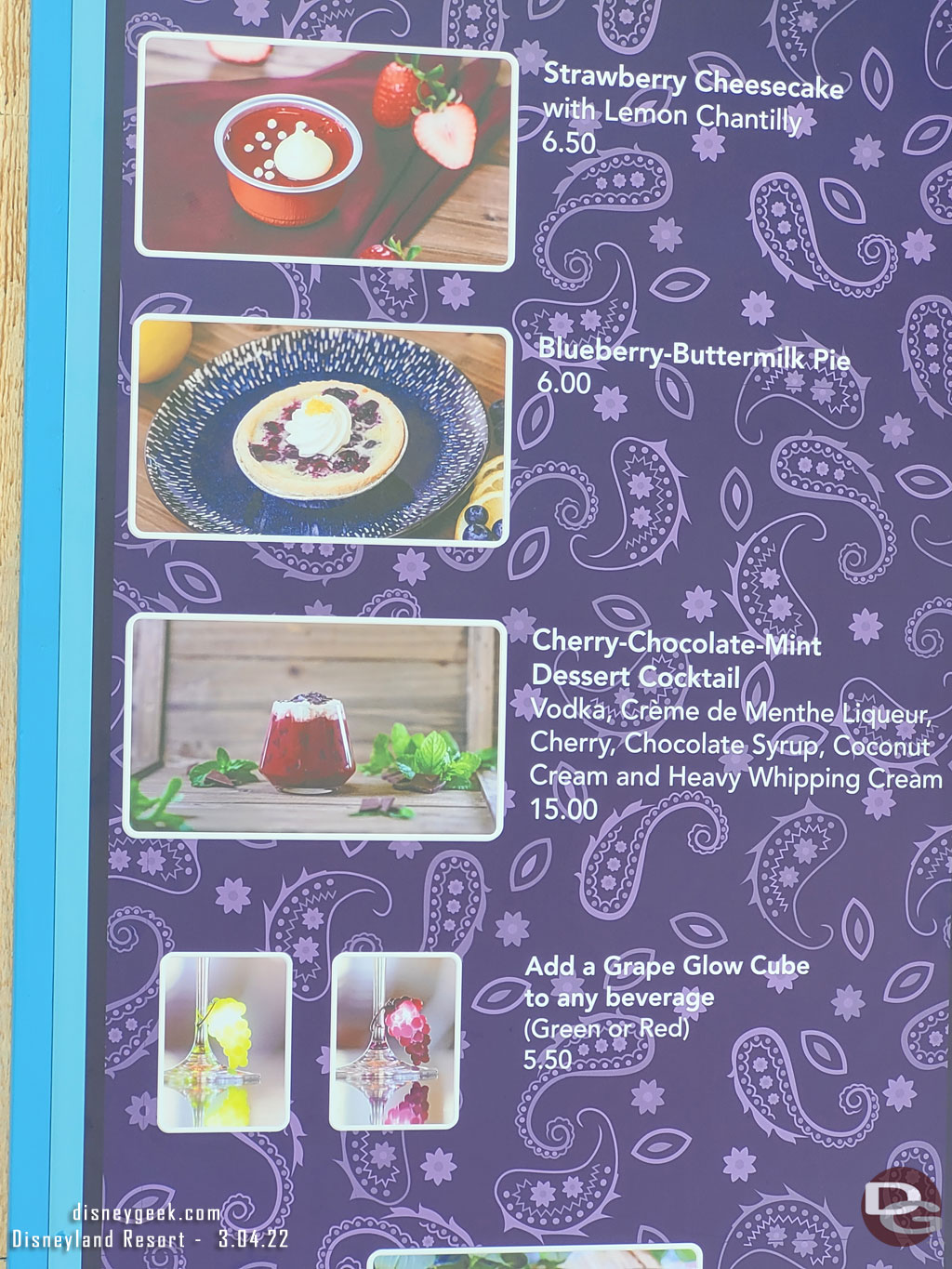 Berry Patch Marketplace Menu