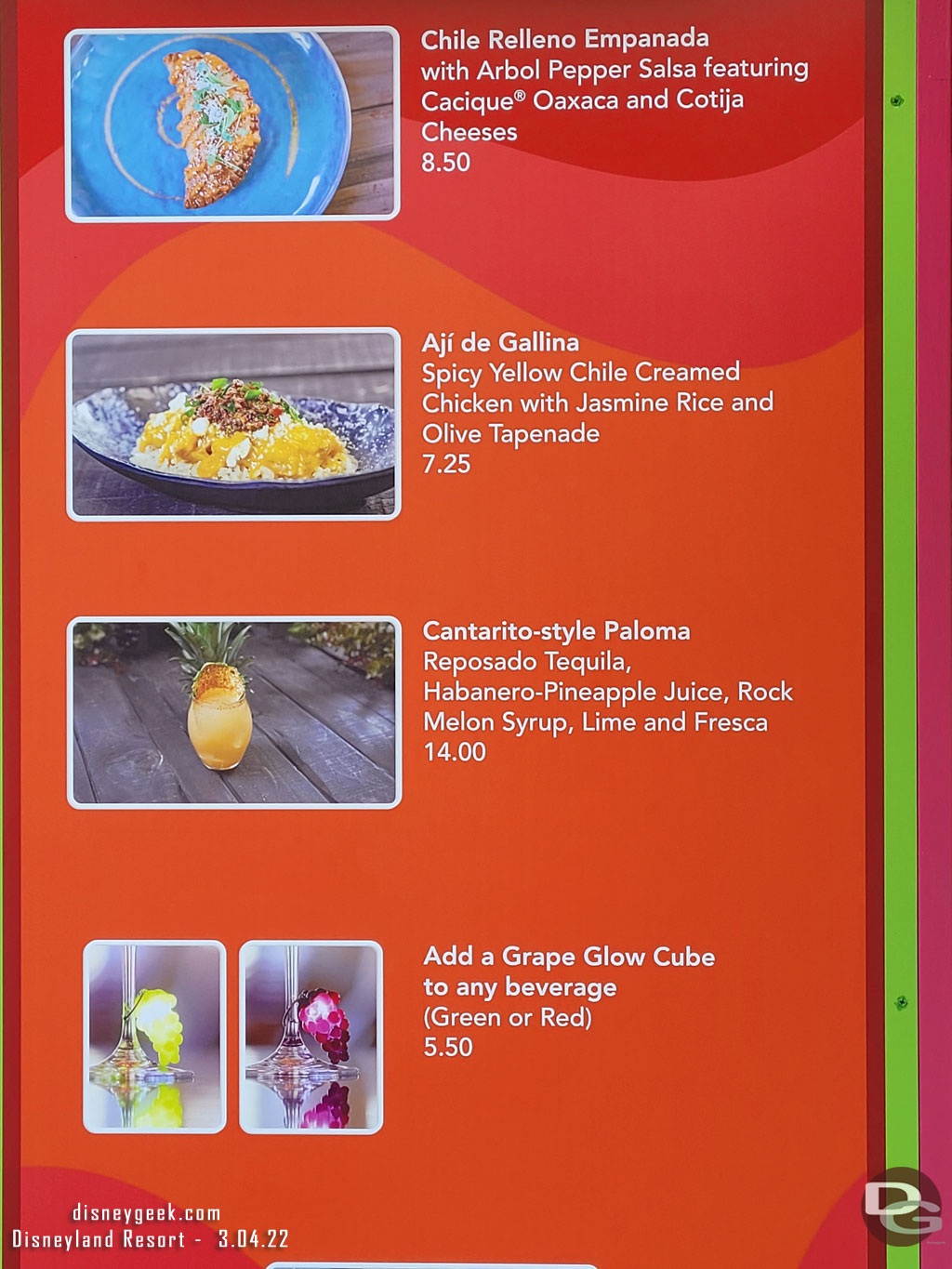 Peppers Cali-ente Marketplace Menu