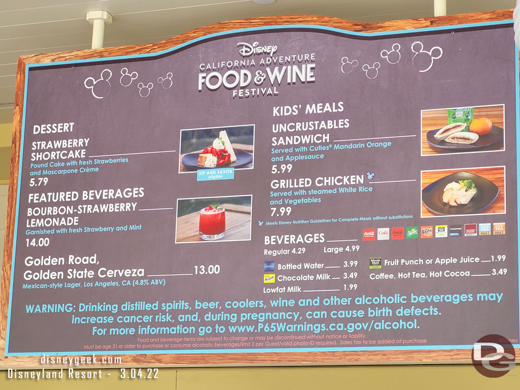 Paradise Gardens Grill menu