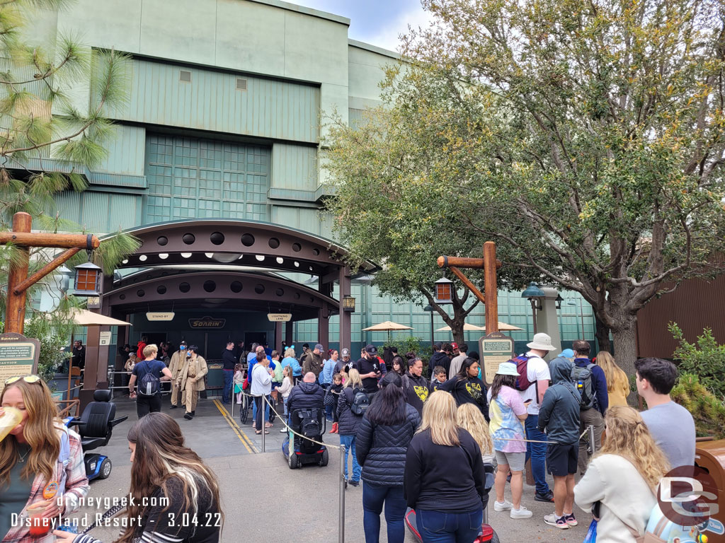 The Standby wait was well over an hour and the Lightning Lane return was backed up and filled an outdoor queue.