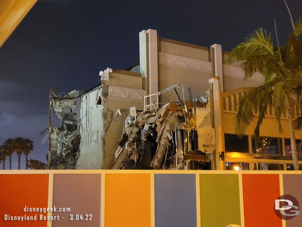 The LEGO building acted as a nice spotlight on the demolition work.