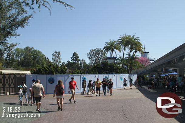 Walls still up at the sub lagoon.