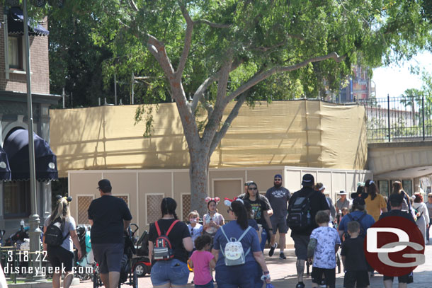 The gift shop on the east side (nearest the Disneyana store) is being renovated.