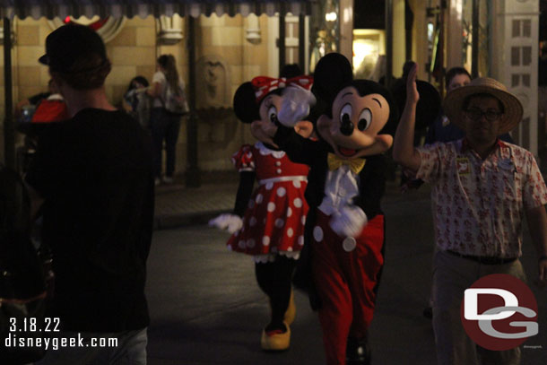 Crossed paths with Mickey and Minnie when I returned to Disneyland.