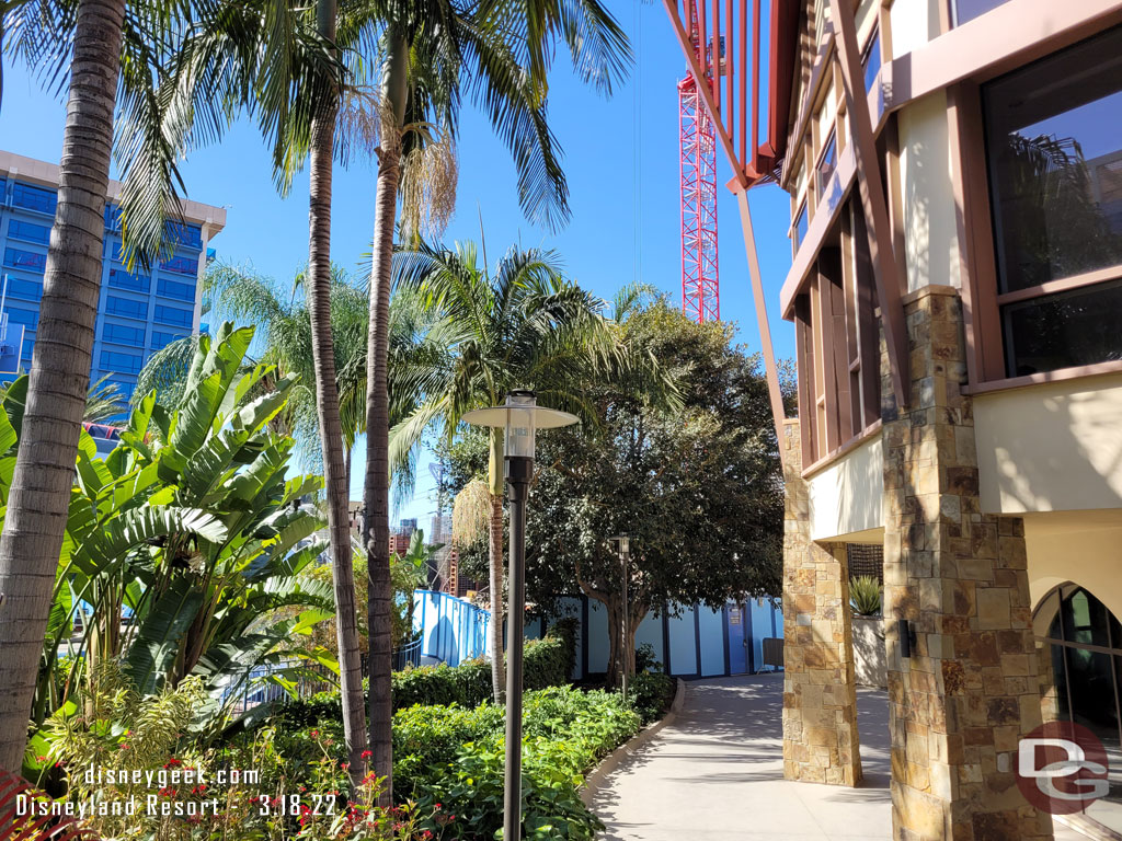 The Disney Vacation Club tower is starting to rise above the construction walls so that means a little visible progress to see this visit.