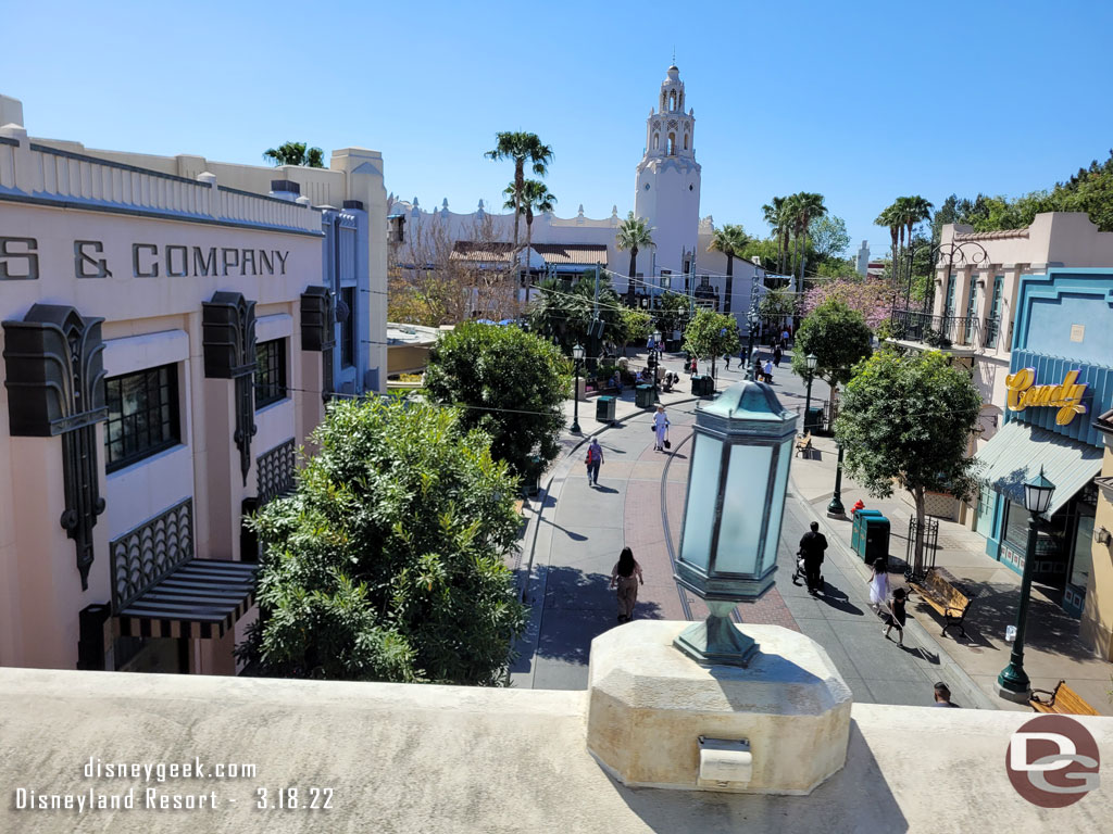 Passing over Buena Vista Street.