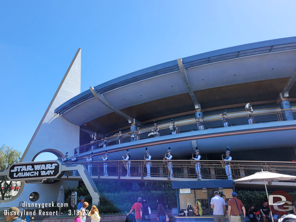 The Disneyland Band performing in Tomorrowland.