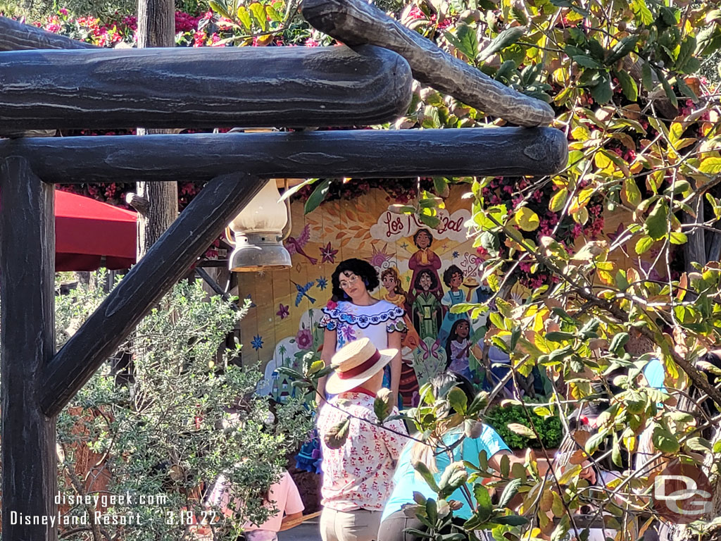 Mirabel was out greeting guests in  Frontierland.