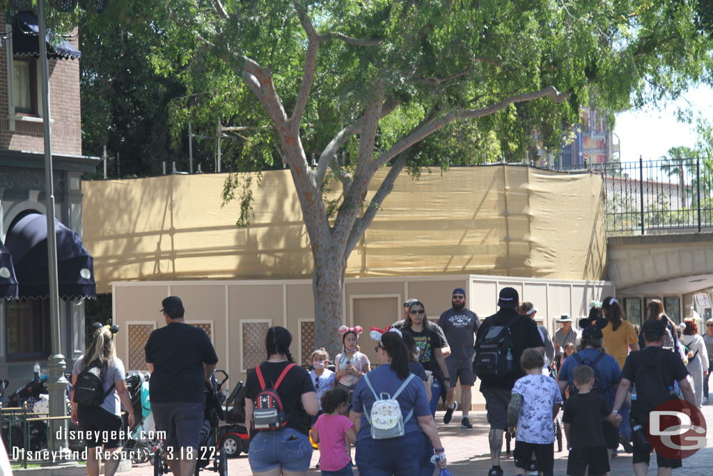 The gift shop on the east side (nearest the Disneyana store) is being renovated.