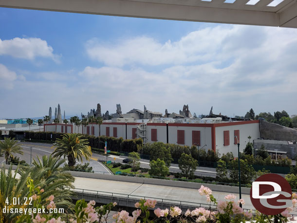 I started off my visit today on the roof of the Mickey and Friends parking structure. It had been a while since I parked up here.   A look at Star Wars Galaxy's Edge.