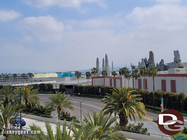 Checking out the hill backdrop for Toontown.