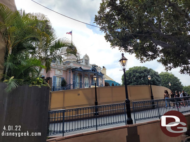 Over at Pirates the large trees in the courtyard have been removed.