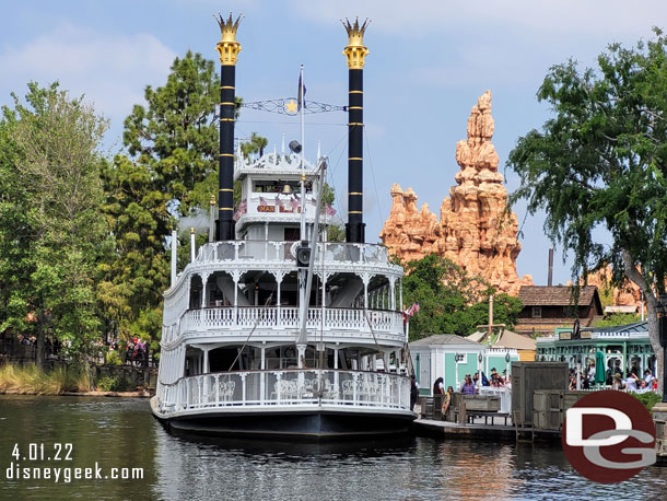 The Mark Twain Riverboat in port