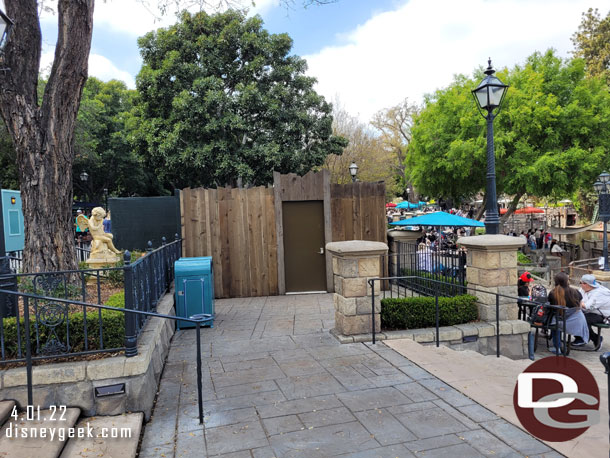 Walls around the area for the far Fantasmic light tower.