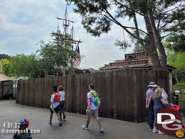 Walls Up as they work on the Fantasmic infrastructure.