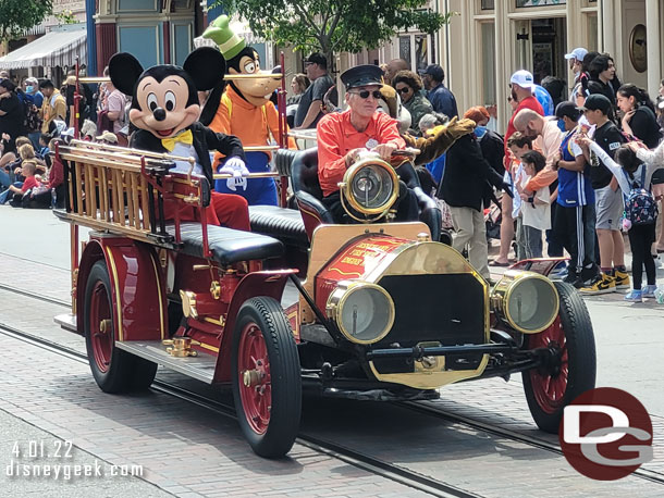 Time for the 1:30pm Mickey and Friends Cavalcade