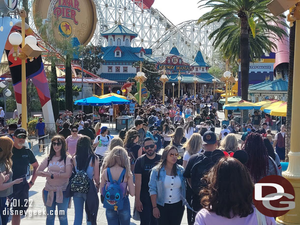 Pixar Pier felt busy.