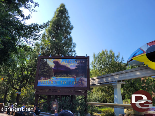 Wrapping up my DCA Eggstravaganza with Donald Duck on Grizzly Peak Billboard