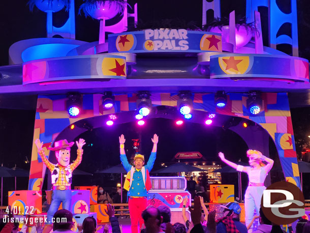 Woody and Bo Peep at Pixar Pals Dance Party