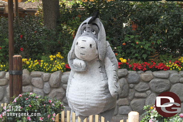 Eeyore greeting guests in Critter Country.