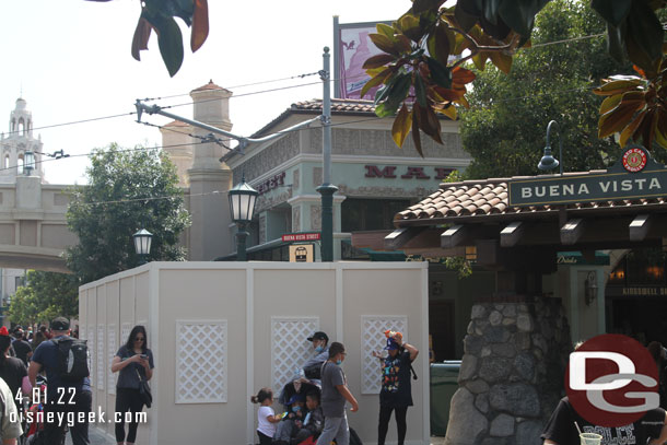 Next stop Disney California Adventure.  Some walls up on Buena Vista Street.