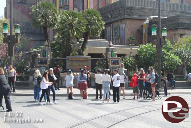 Not a big crowd at the moment for the Guardians of the Galaxy Awesome Dance Off!