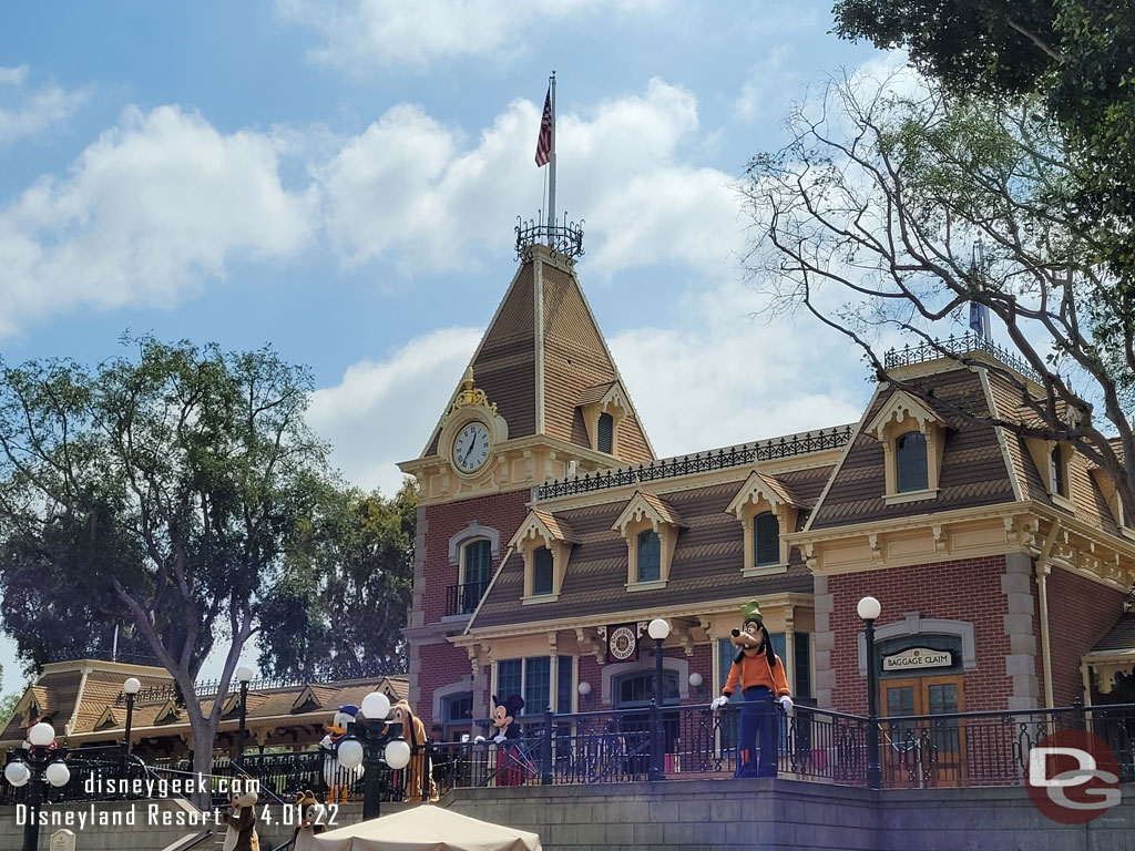 Mickey and the gang at the train station greeting guests.  Once traditional character greetings return in a couple weeks it will be interesting to see what evolves in the park.