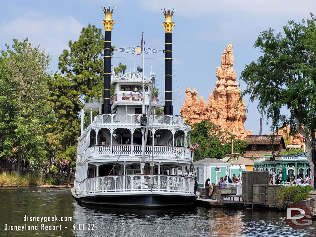 The Mark Twain Riverboat in port