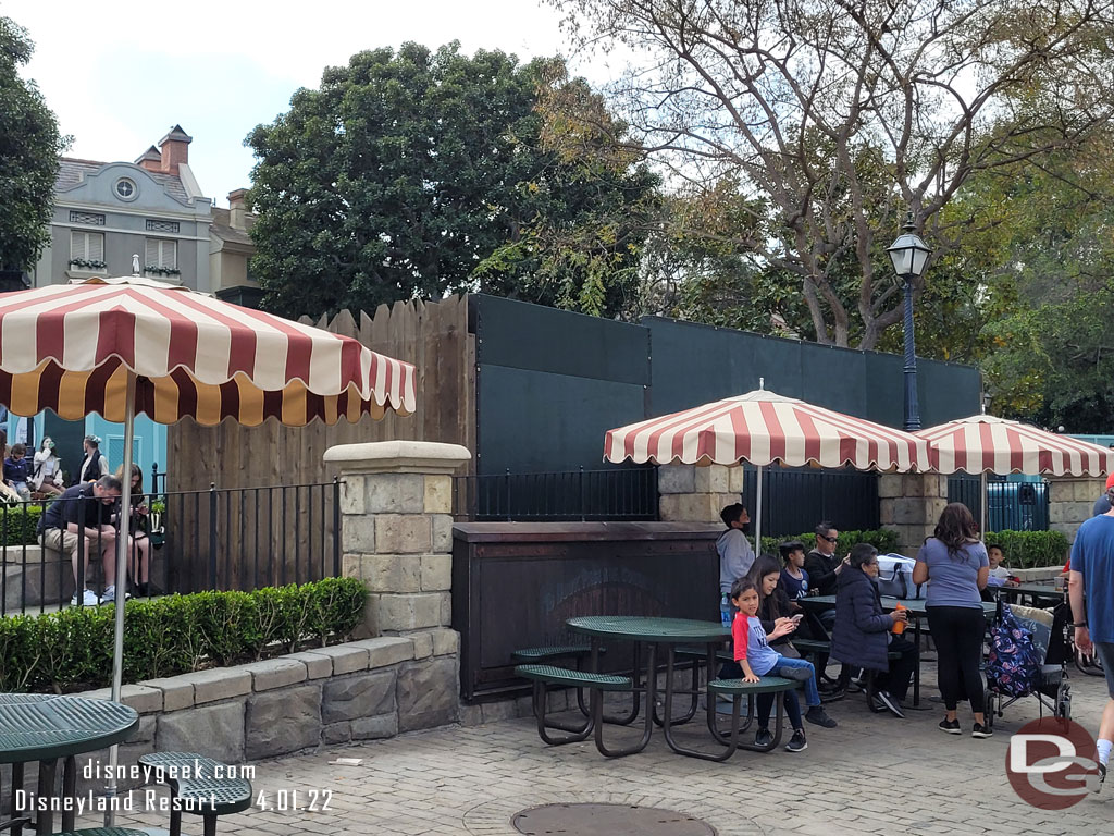 Walls are up around two of the light tower pits.