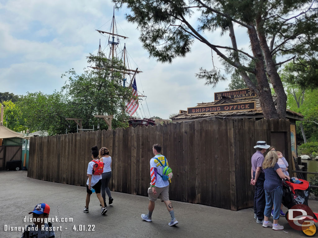 Walls Up as they work on the Fantasmic infrastructure.