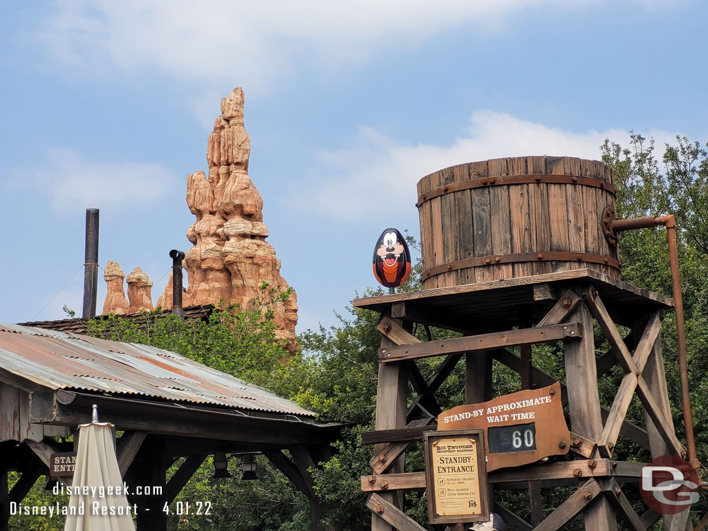 Goofy is at Big Thunder