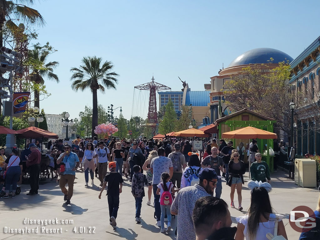 The walkways felt busy inside DCA.