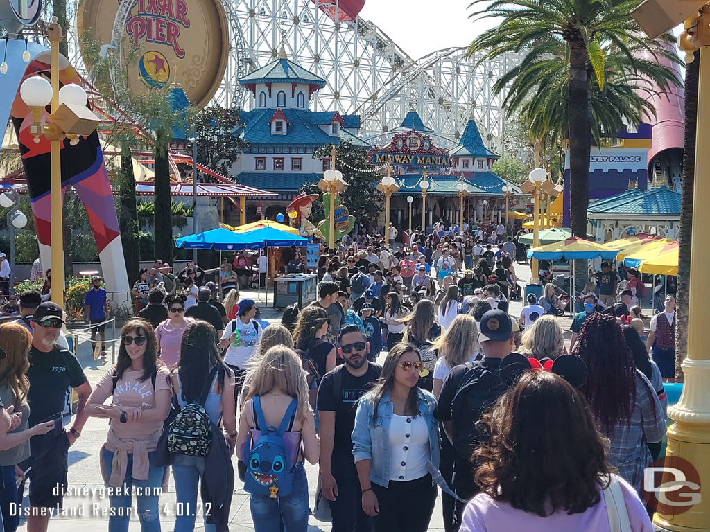 Pixar Pier felt busy.