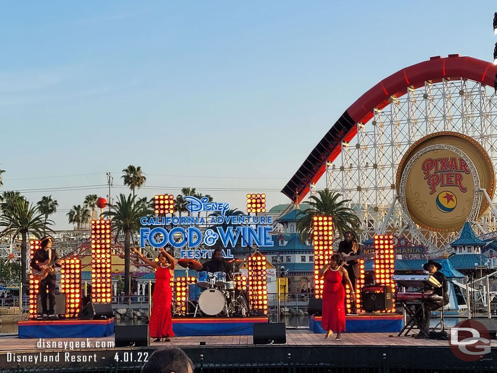 Midnight Hour performing at the Food & Wine Festival