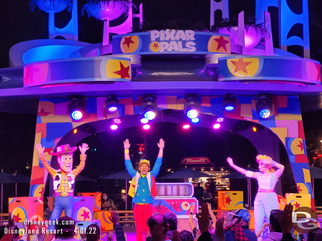 Woody and Bo Peep at Pixar Pals Dance Party