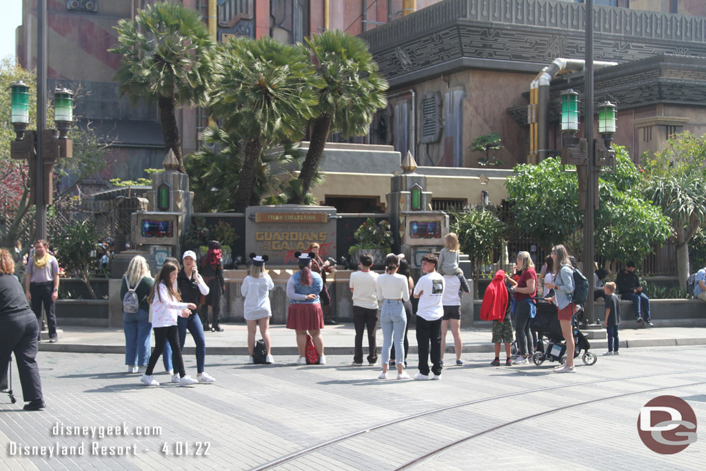 Not a big crowd at the moment for the Guardians of the Galaxy Awesome Dance Off!