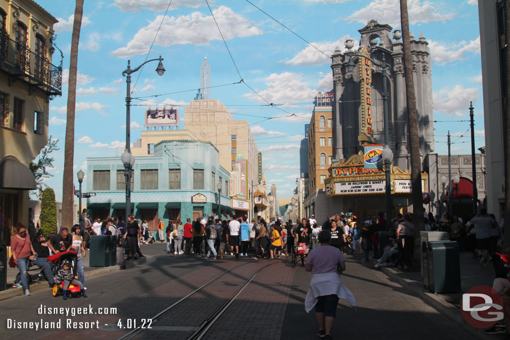 Heading down Hollywood Blvd to catch the Jammin Chefs