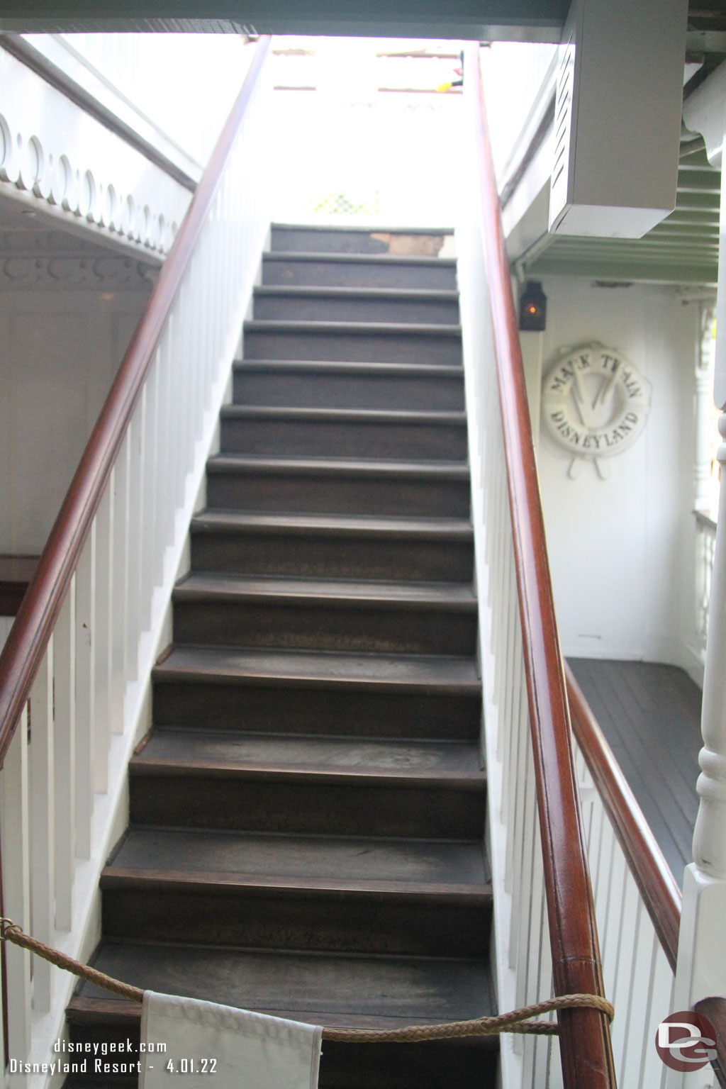 One stair well on the Mark Twain was not available.  The top step appears to have an issue.