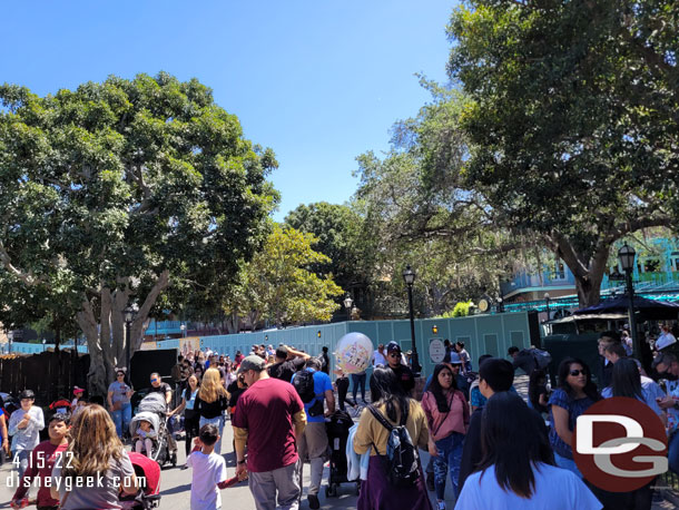 No real visible progress/change with the walls in New Orleans Square.