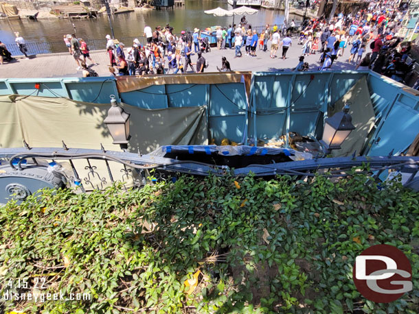 Hard to tell but the pavement has been removed all the wall out to the walls for Pirates.