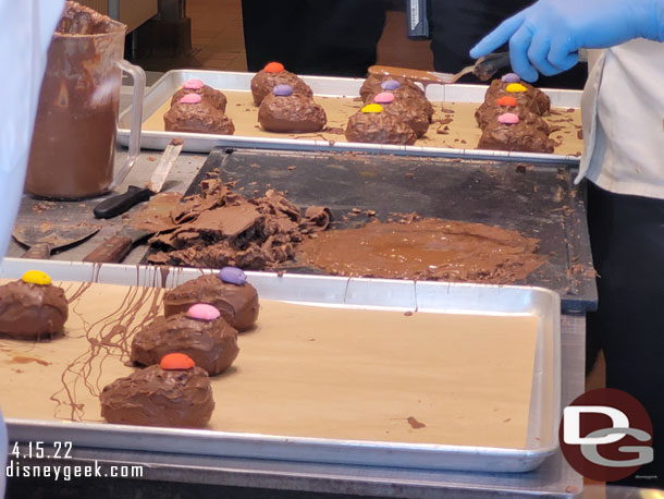 Egg Candy being made on Main Street USA