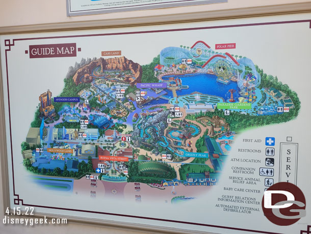 The typo has been fixed and Avengers Campus is correct on the park map now.