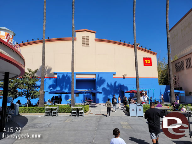 The walls around Stage 12 are done. The Marvel meet and greets are gone and photo walls.  Now its just an expanded eating area plus Chef Goofy.