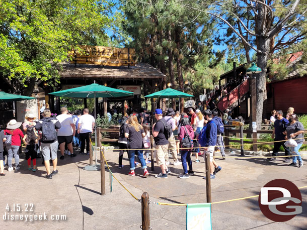 Grizzly River Run lightning lane was a little backed up too.