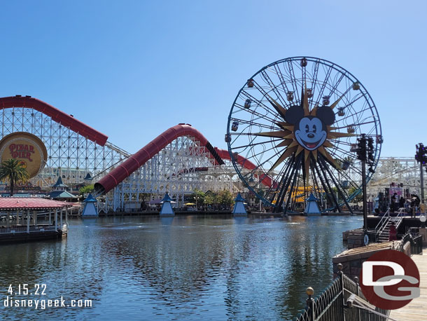 The work scaffolding/platforms for the World of Color projector housings has been removed.  The show is slated to return next Friday.