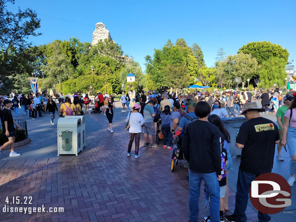 This was the line for the PhotoPass photographer in front of the castle.