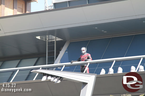 Antman surveying Avengers Campus