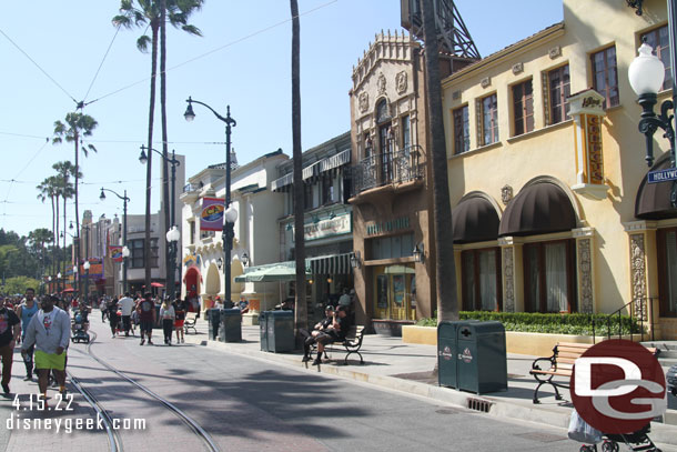 The walls on this portion of Hollywood Blvd are gone 